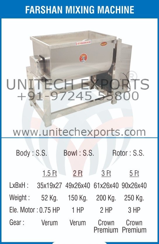 Namkeen or Farsan mixing machine